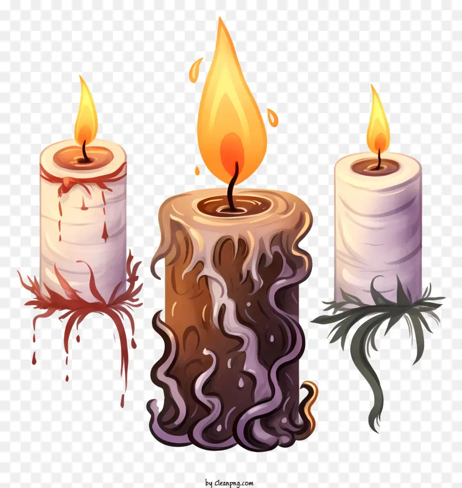 Bougies，Flamme PNG