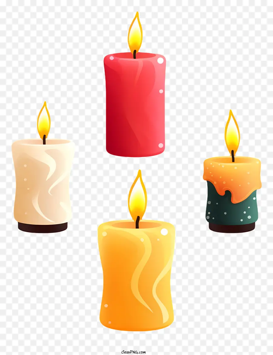 Bougies，Flamme PNG