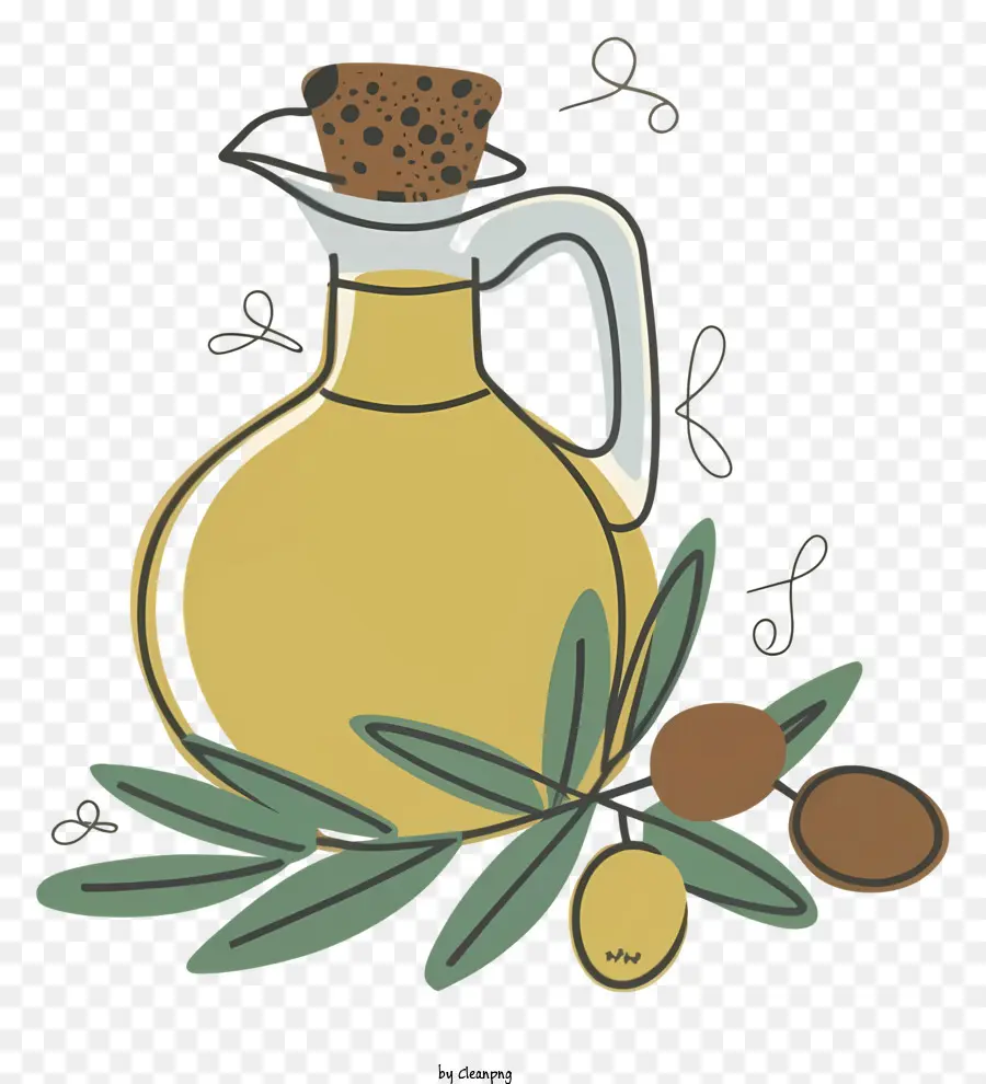 L'huile D'olive，Bouteille En Verre PNG