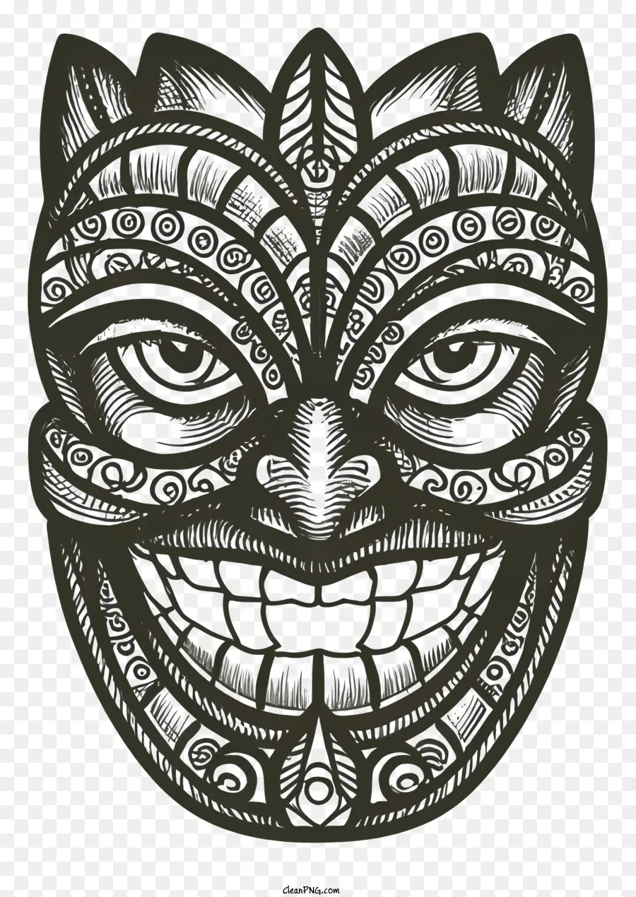 Dessin Noir Et Blanc，Masque Pour Le Visage PNG