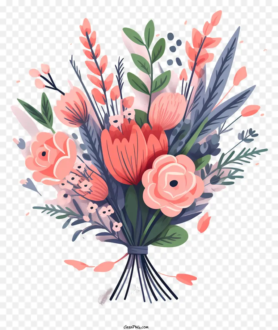 Bouquet De Fleurs，Fleurs Colorées PNG