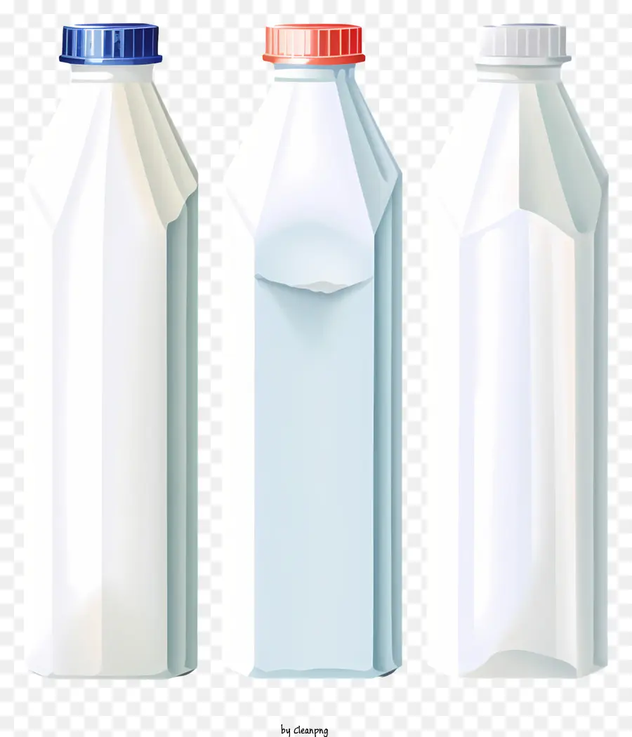 Bouteilles En Plastique Blanches，Bouteilles De Lait PNG