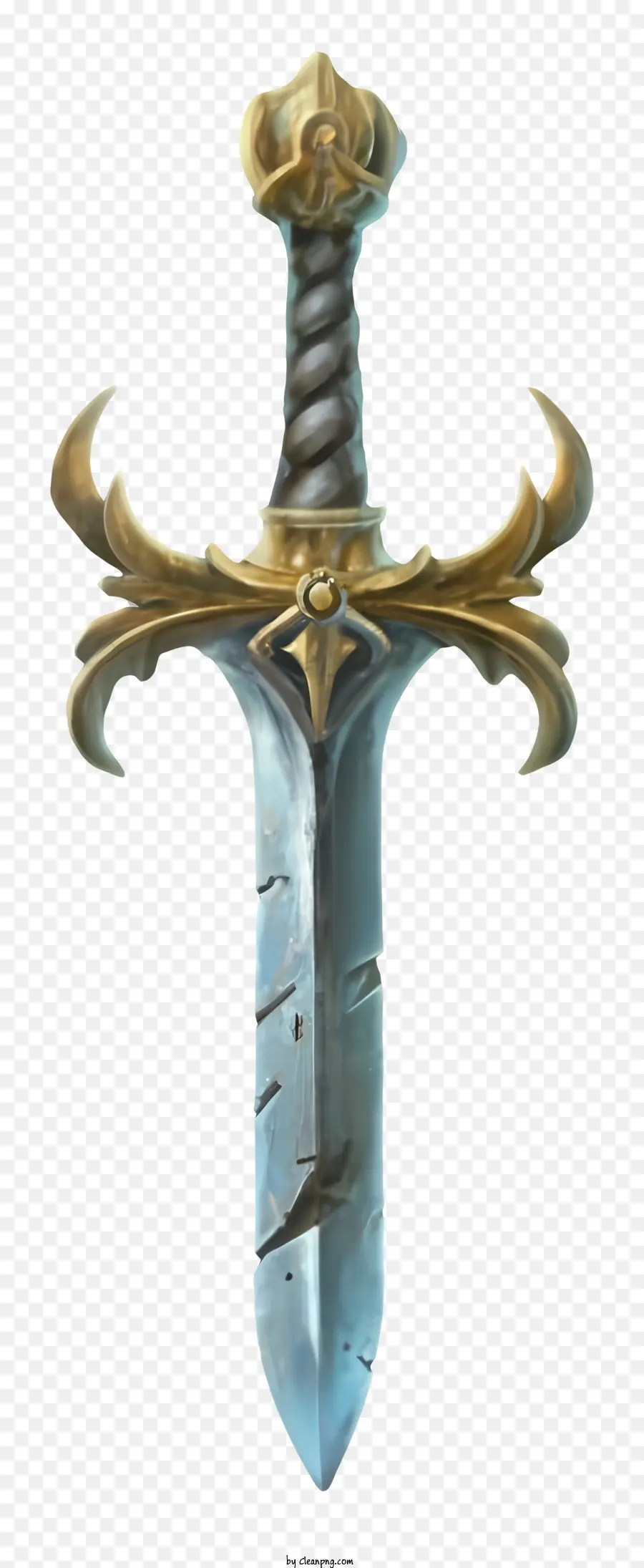 L'épée，Poignée Dorée PNG