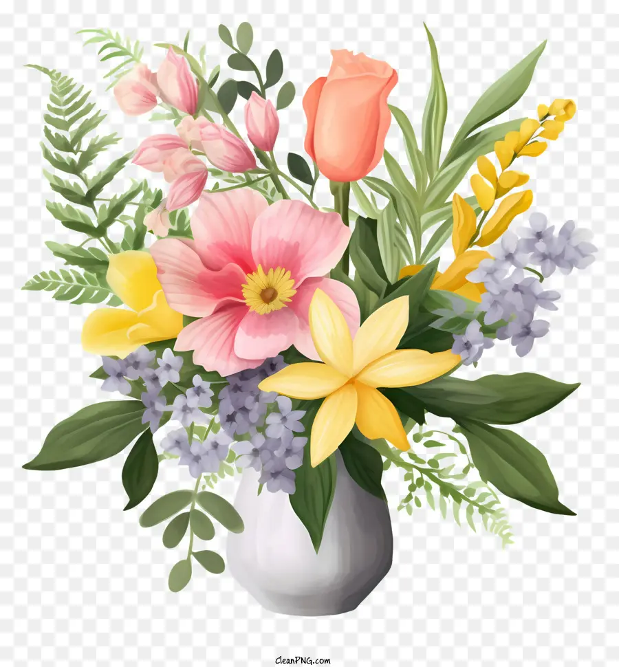 Arrangement Floral，Fleurs Colorées PNG