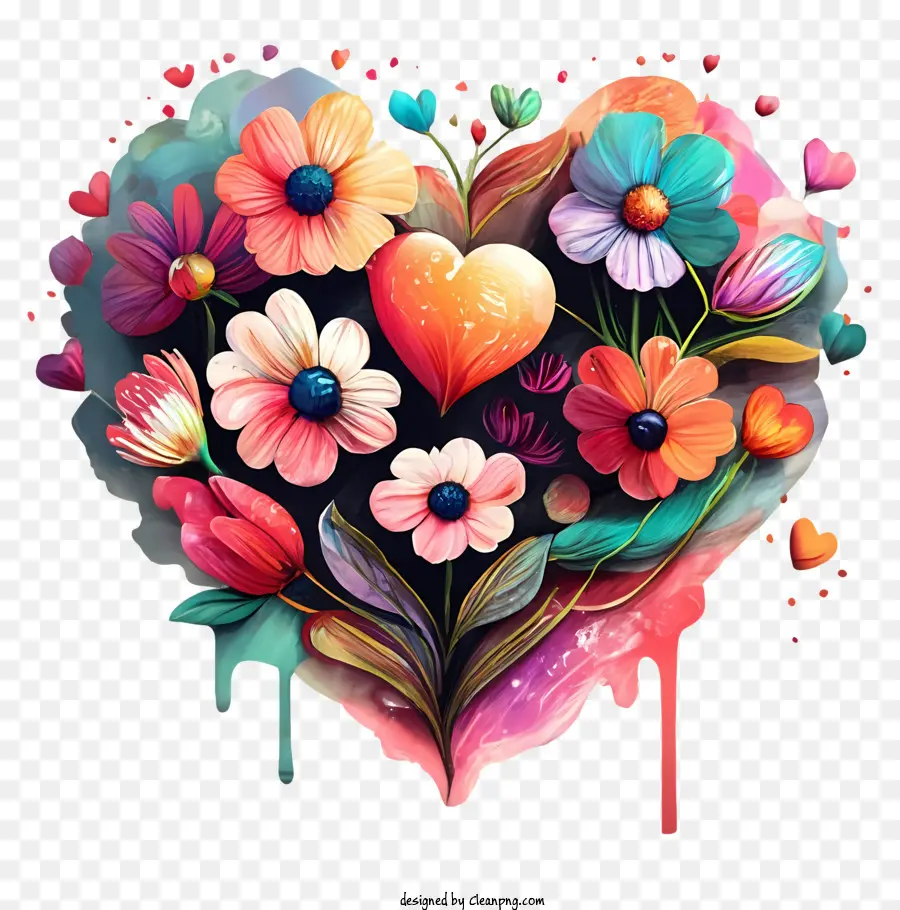 Heartshaped Fleurs，La Fleur De L'art PNG