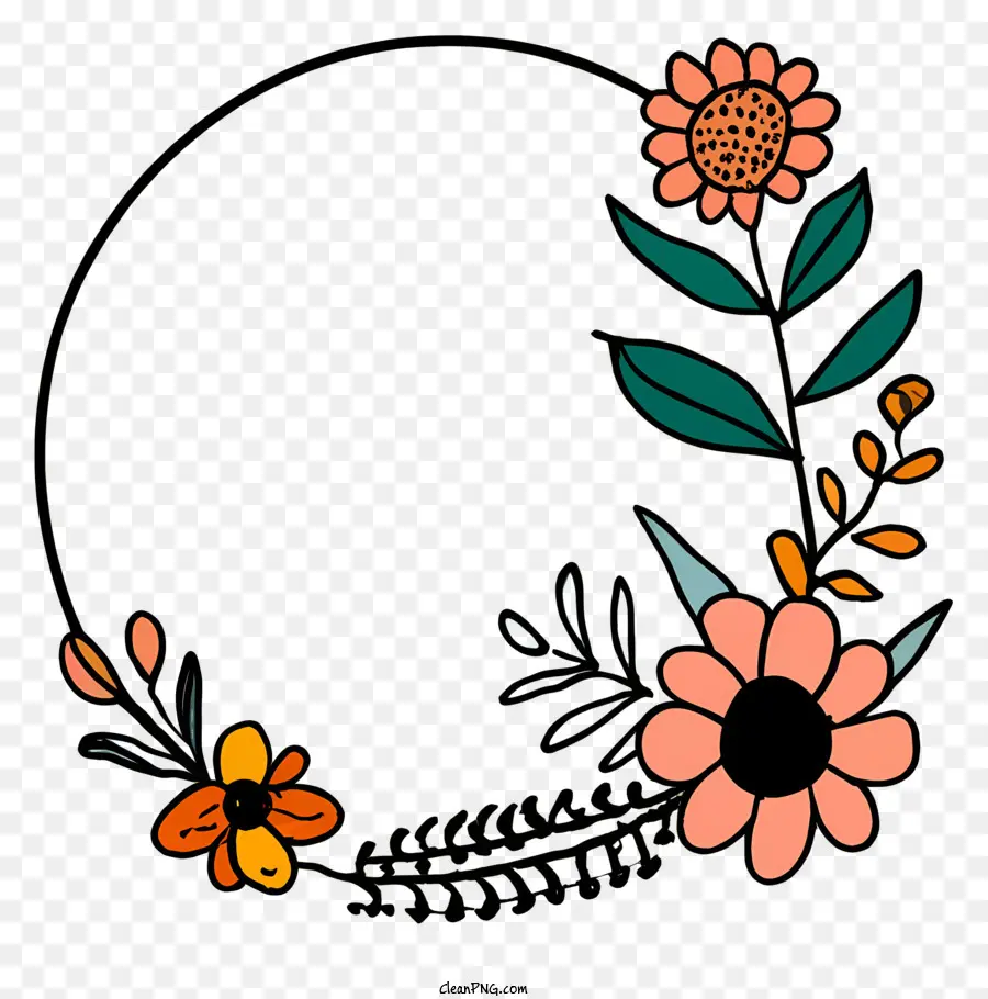 Couronne De Fleurs，Couronne Florale PNG