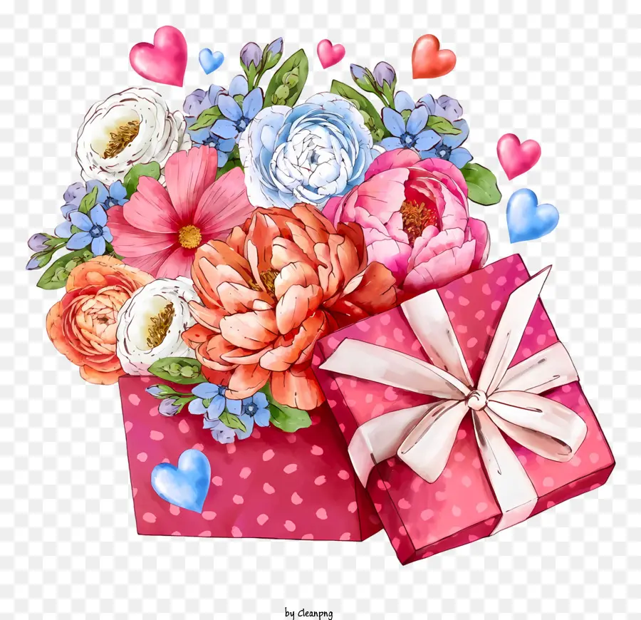 Coffret Fleur，Bouquet De Fleurs PNG