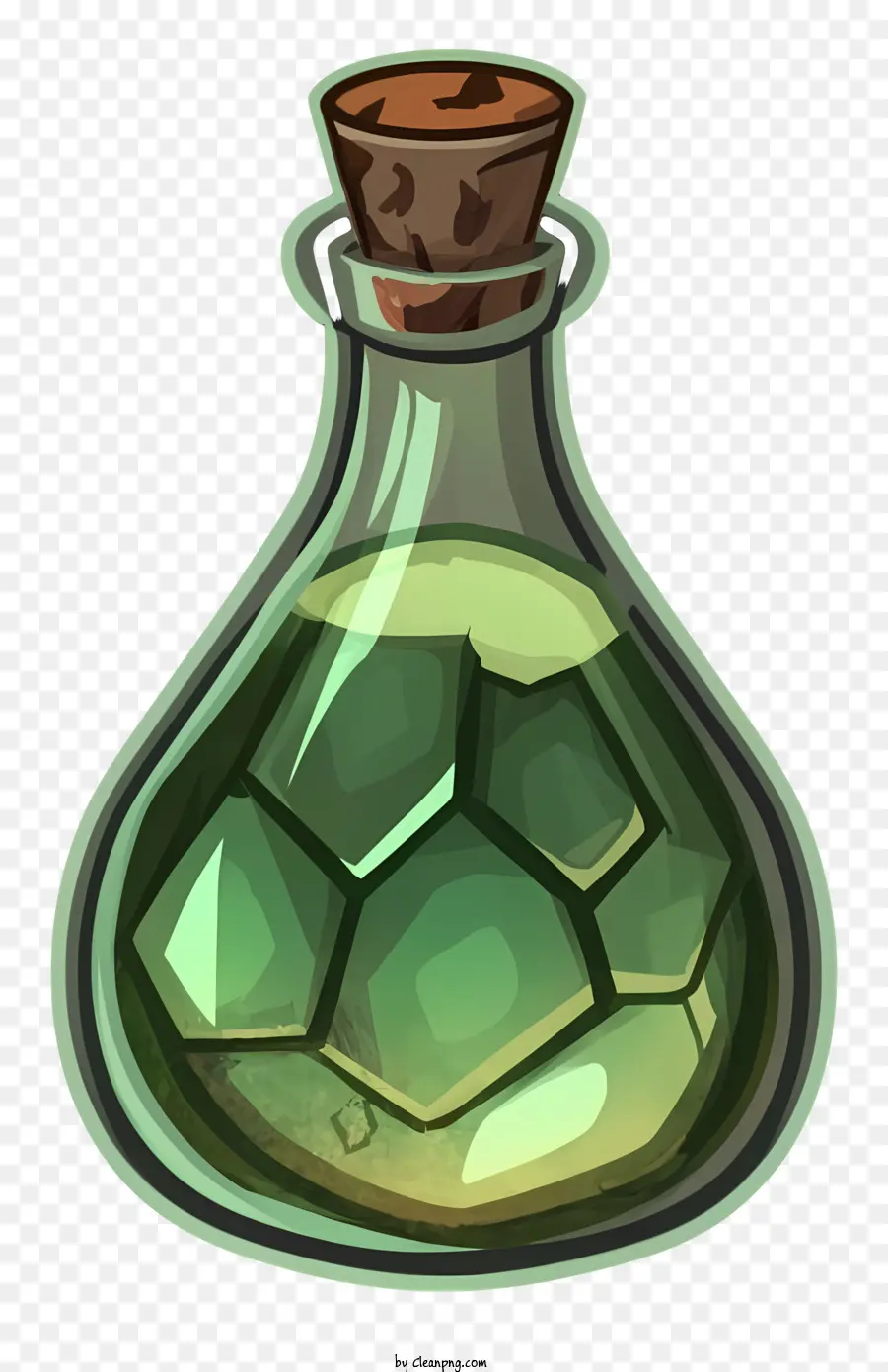 Petite Bouteille En Verre Vert，Potion PNG