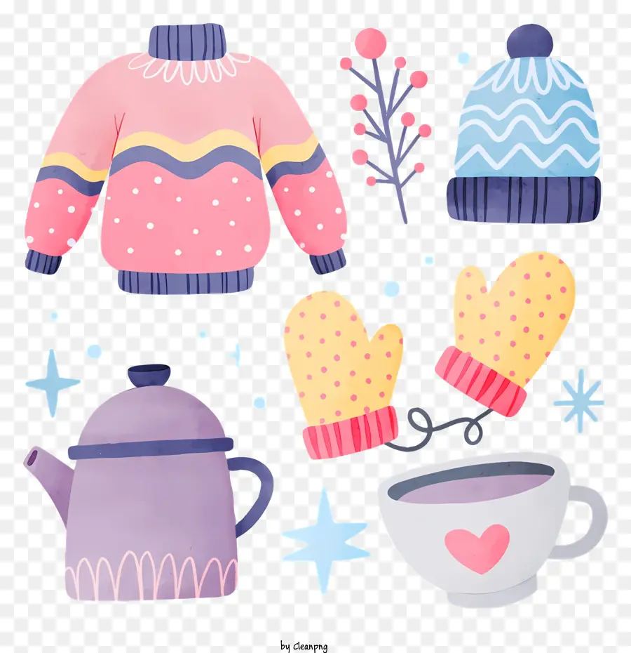 Accessoires D'hiver，Vêtements D'hiver PNG