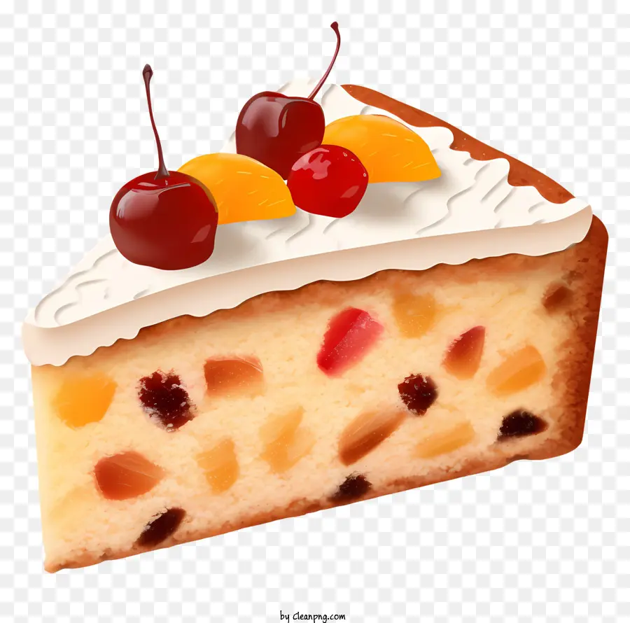 Gâteau Aux Fruits，Glaçage Blanc PNG