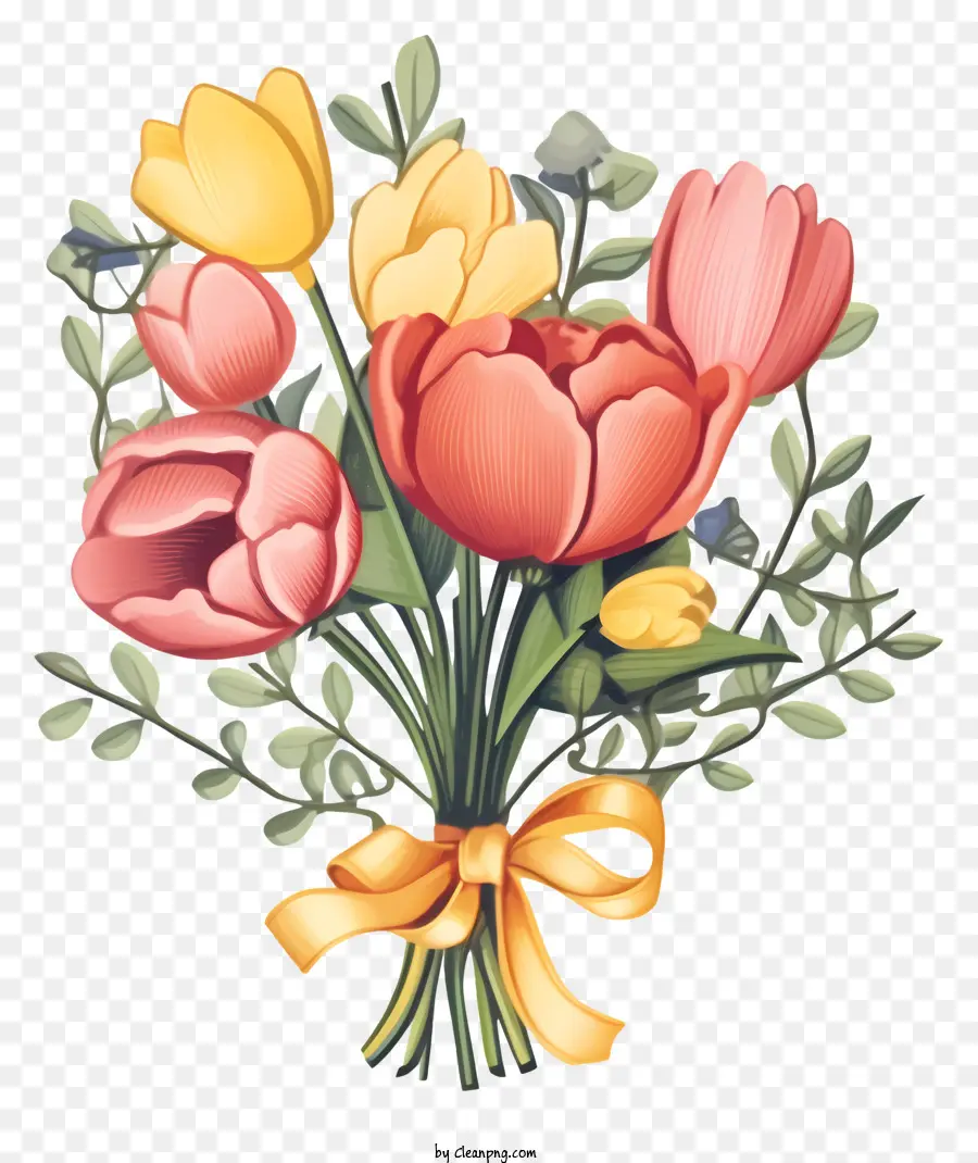 Bouquet，Tulipes Roses PNG
