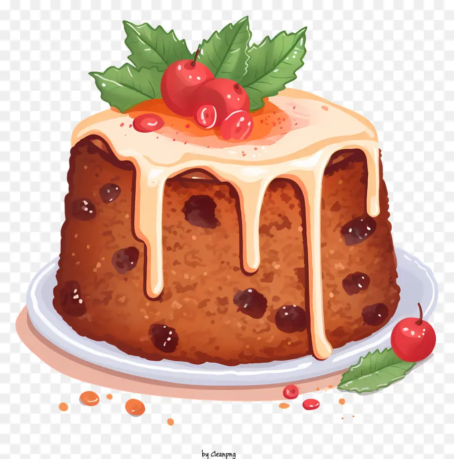 Gâteau，Pudding De Noël PNG