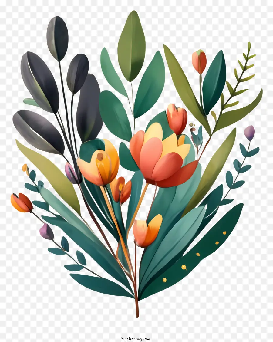 Bouquet De Fleurs，Composition Florale PNG