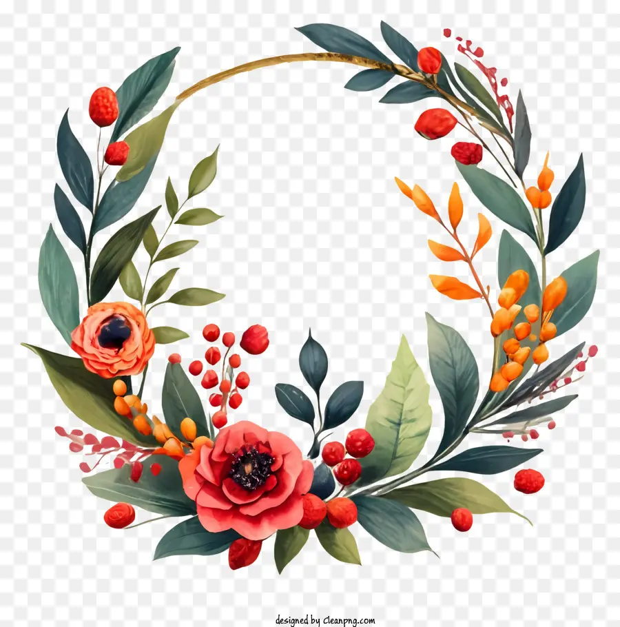 Couronne Florale，Fleurs PNG