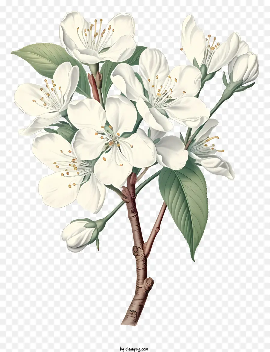 Fleur De Cerisier，Blanc Cherry Blossom PNG