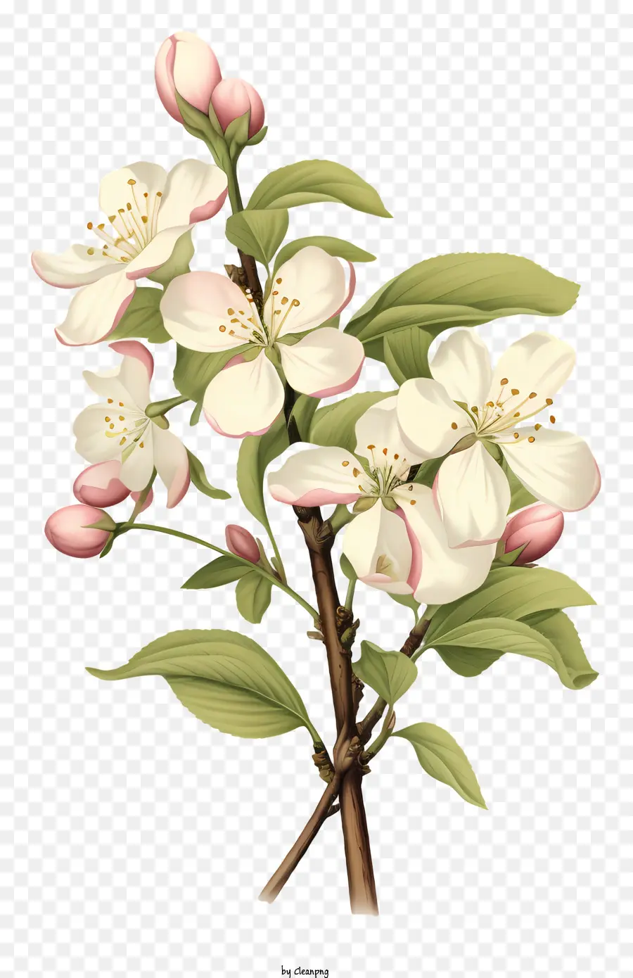 Fleurs De Pommiers，Branche D'arbre PNG