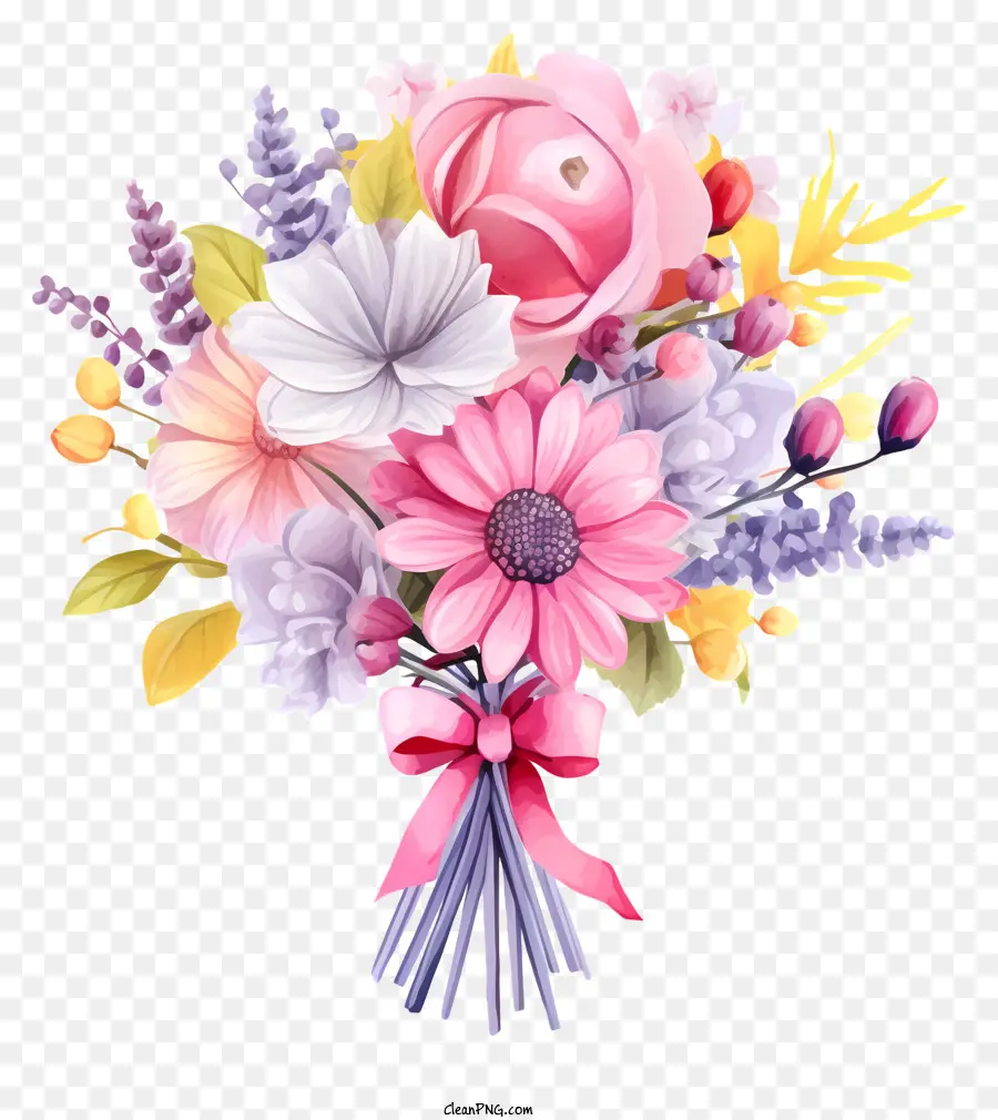 Composition Florale，Bouquet De Fleurs PNG