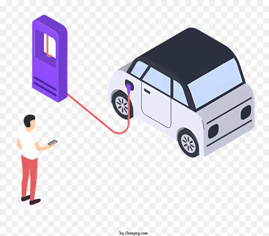 Borne De Recharge Pour Voiture électrique，Voiture électrique PNG