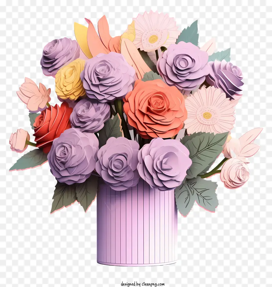 Bouquet De Fleurs，Fleurs Pourpres PNG