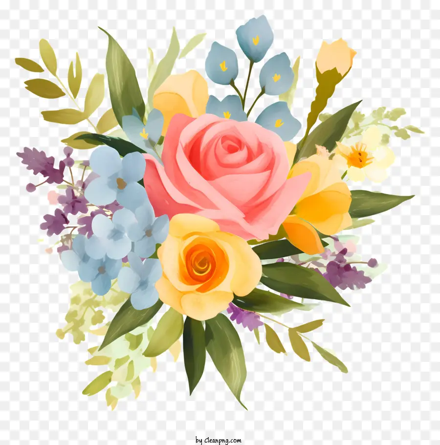 Bouquet De Fleurs，Roses PNG