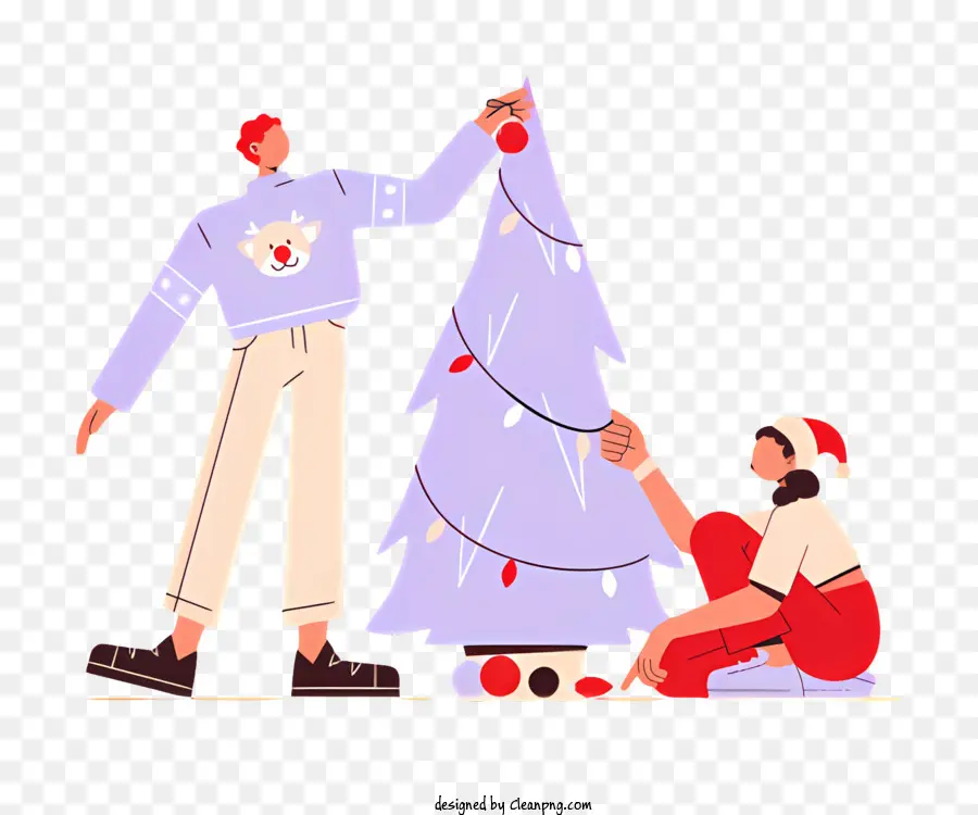 Décoration D'arbre De Noël，Illustration De Dessin Animé PNG