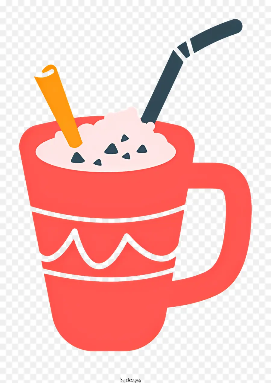 Tasse Rouge，Paille PNG