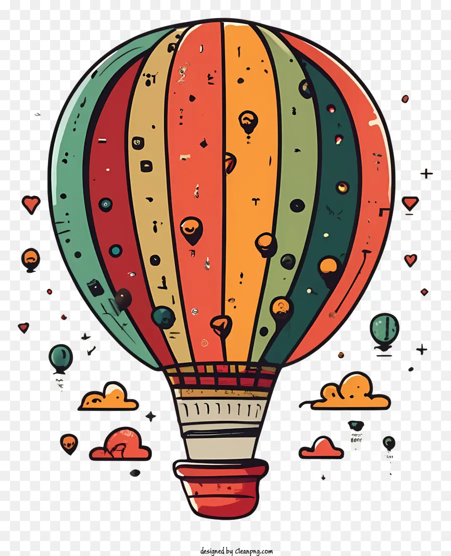 Ballon à Air Chaud，Coloré Ballon PNG
