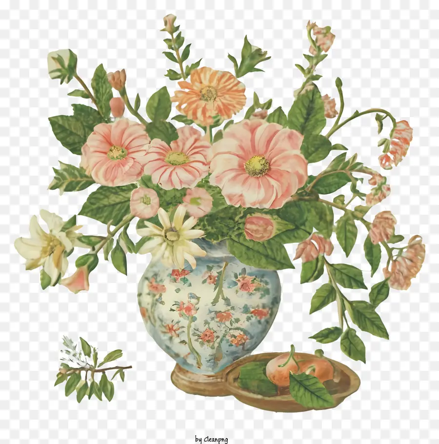 Fleurs，Vase à Fleurs PNG