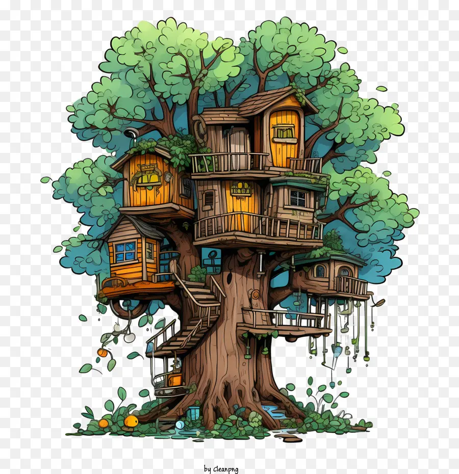 La Maison De L'arbre，Cabane Dans Les Arbres PNG