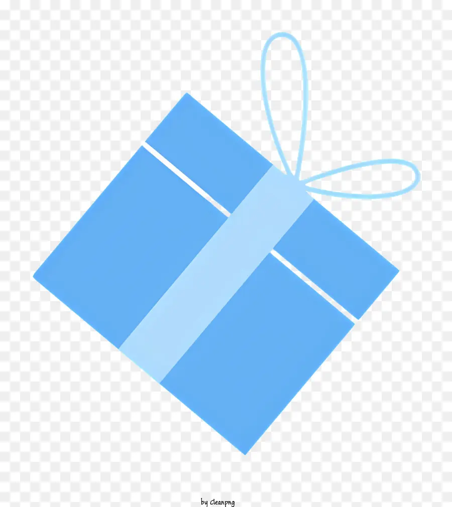 Bleu Boîte Cadeau，Boîte Cadeau Avec Un Arc PNG