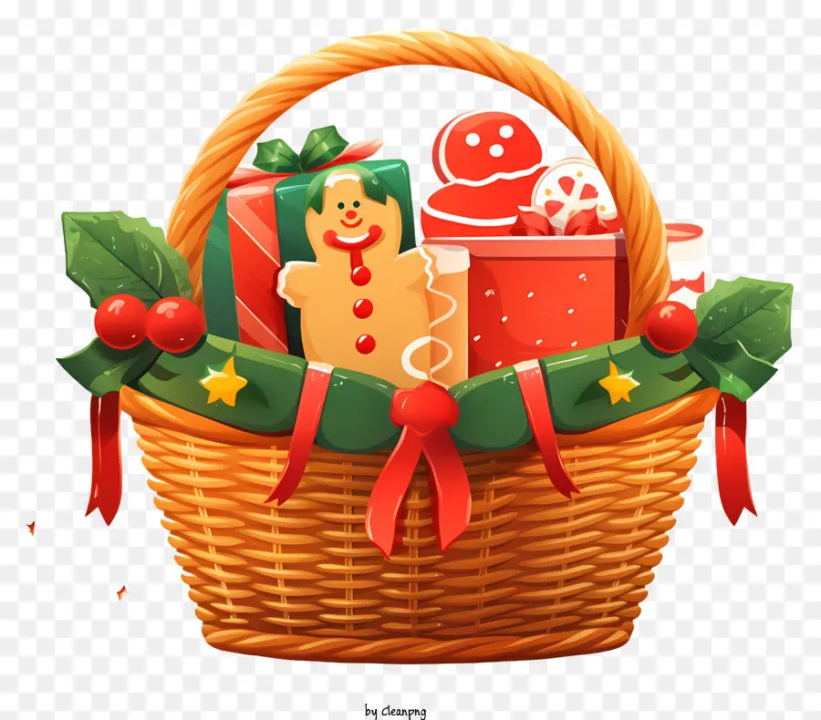 Cadeaux De Noël，Panier De Noël PNG