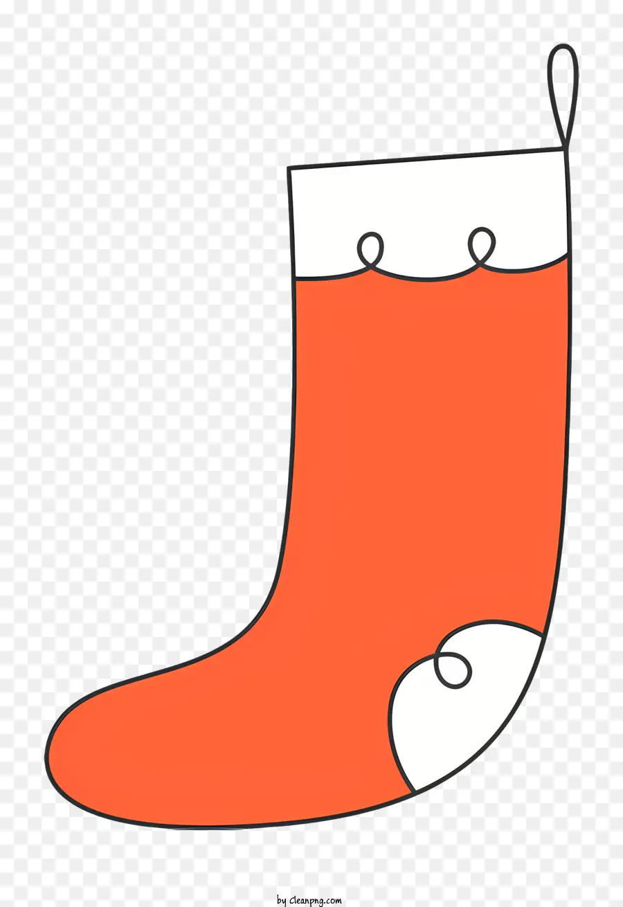 Chaussette D'orange，Bande Blanche PNG