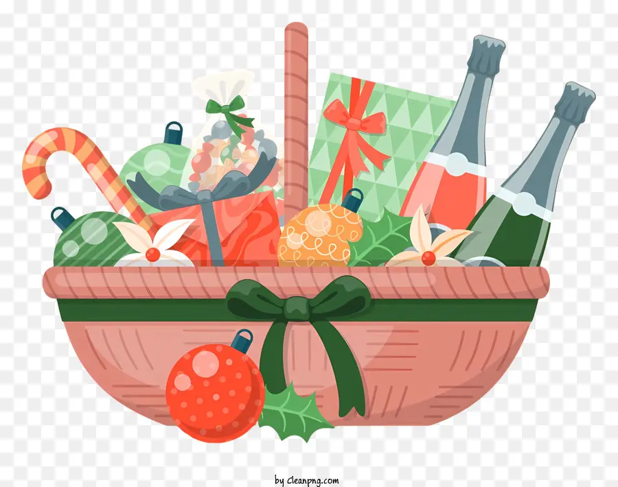 Panier De Noël，Panier Cadeau PNG