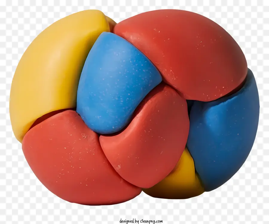 Balle Avec Des Pièces Colorées，Boule De Puzzle Colorée PNG