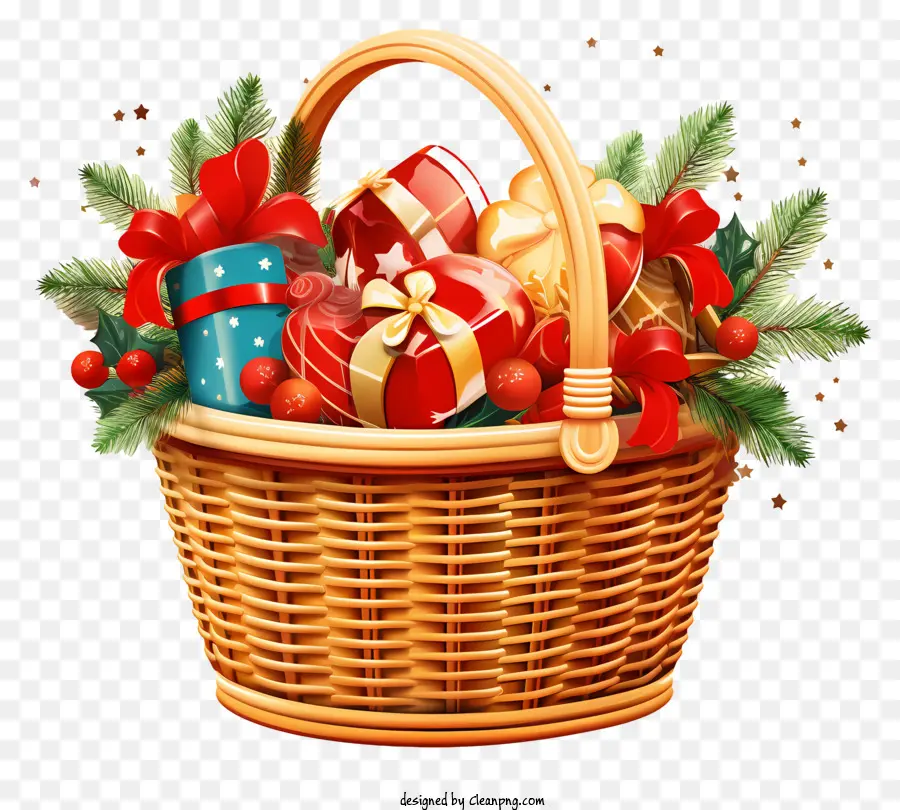 Panier Cadeau，Décoration Actuelle PNG