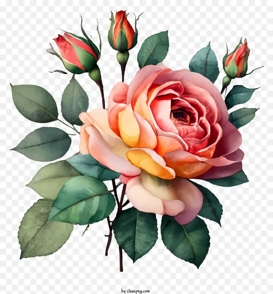 Rose，Pêche Rose PNG