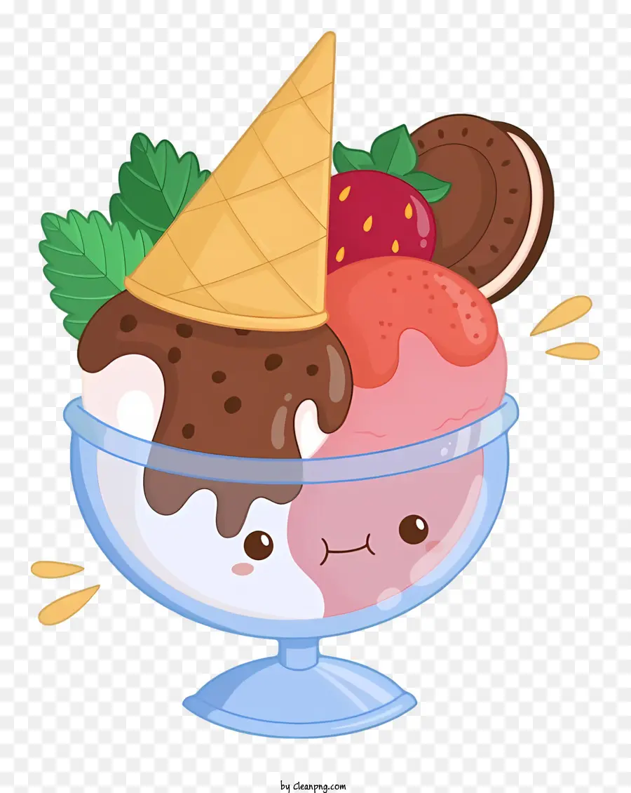 Coupe Glacée，Dessert PNG