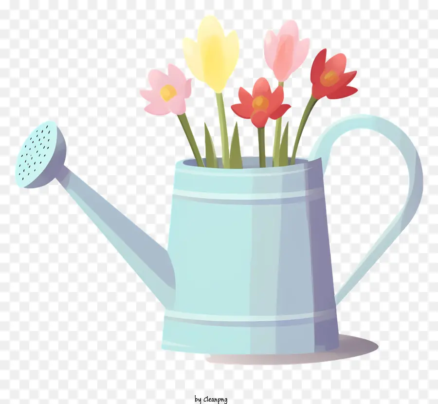 Arrosoir，Arrosoir Avec Des Fleurs PNG