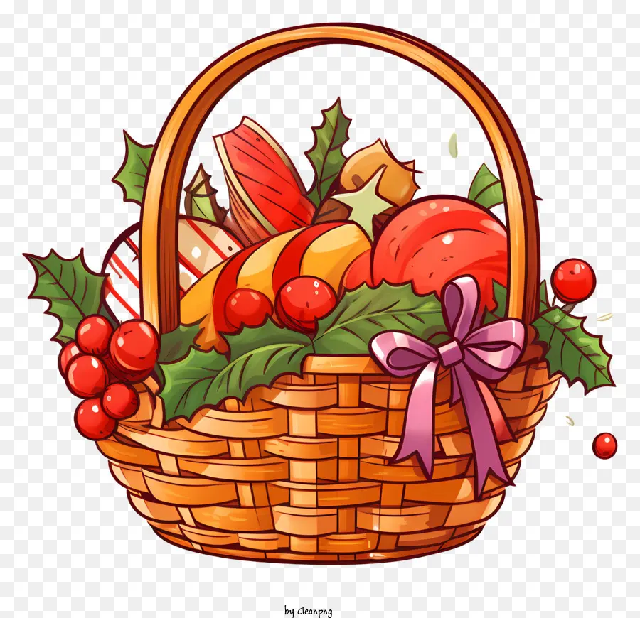 Panier De Noël，Rouge PNG