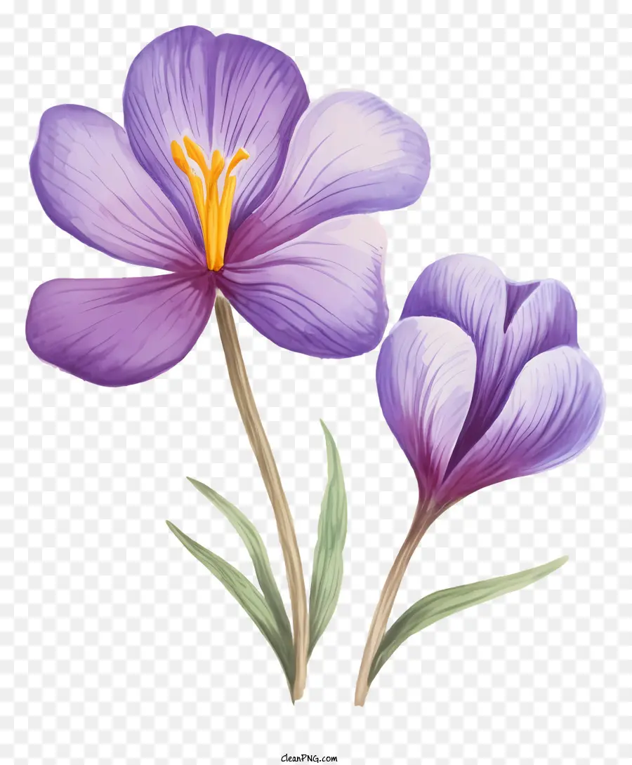 Crocus Violets，Fleur Violette PNG