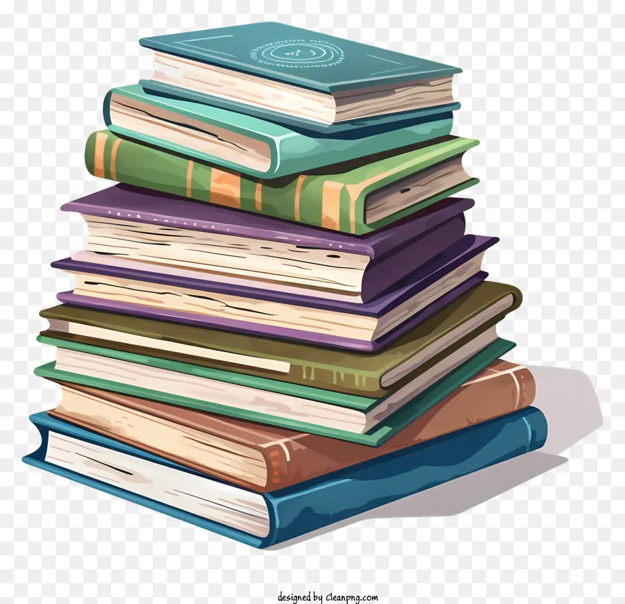 Livre De La Pile，Livres De Couleurs Différentes PNG