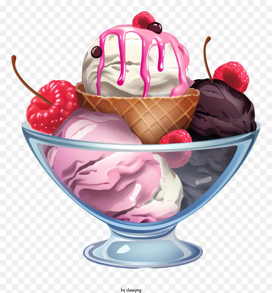 Glace，Fraise PNG