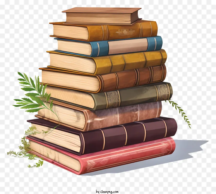 Pile De Livres，En Lisant PNG