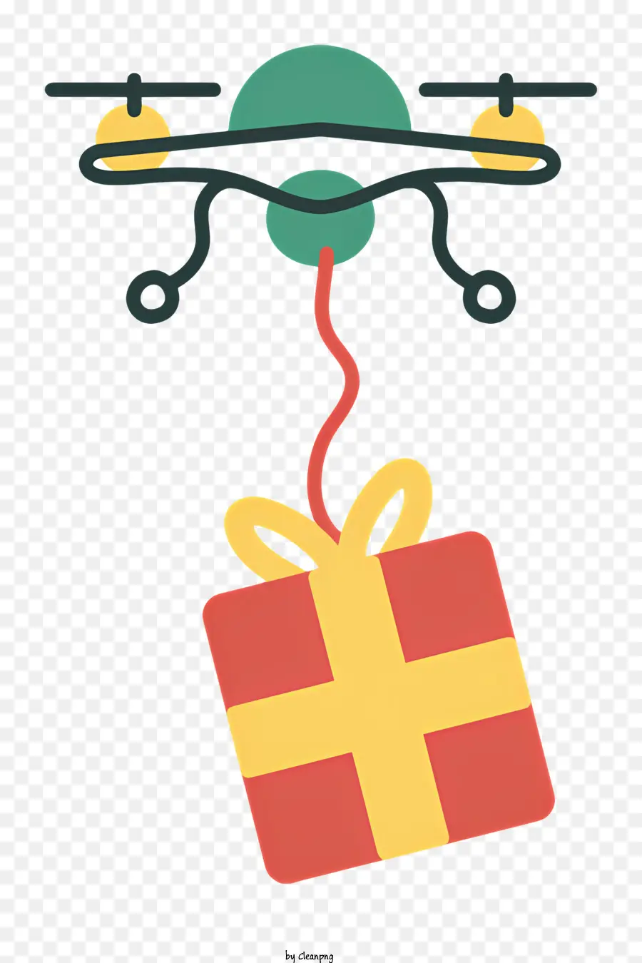 Livraison De Cadeaux De Drone，Livraison Des Boîtes Cadeaux Par Drone PNG