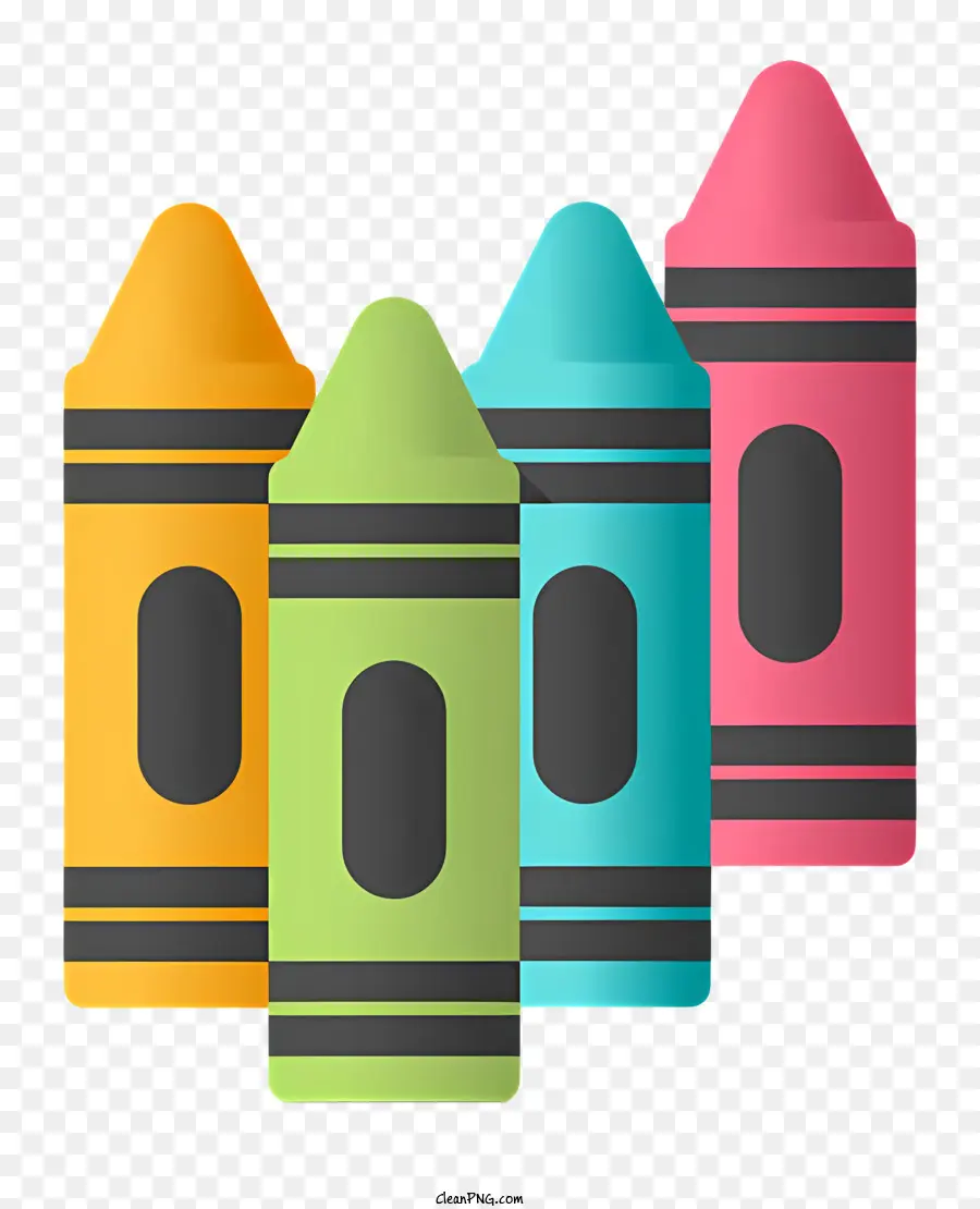 Crayons Colorés，Couleurs De Crayon PNG