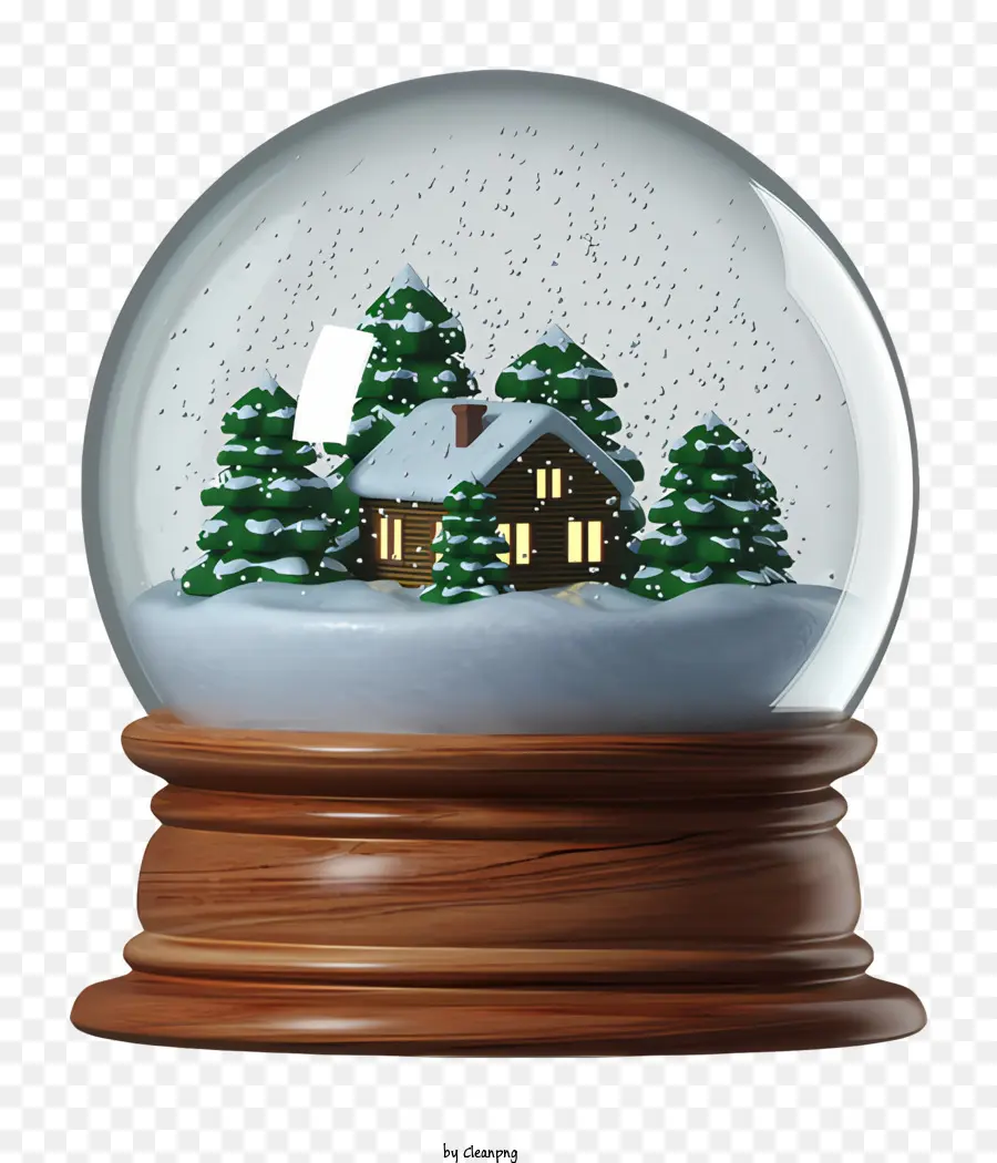 Snow Globe House，Scène D'hiver PNG