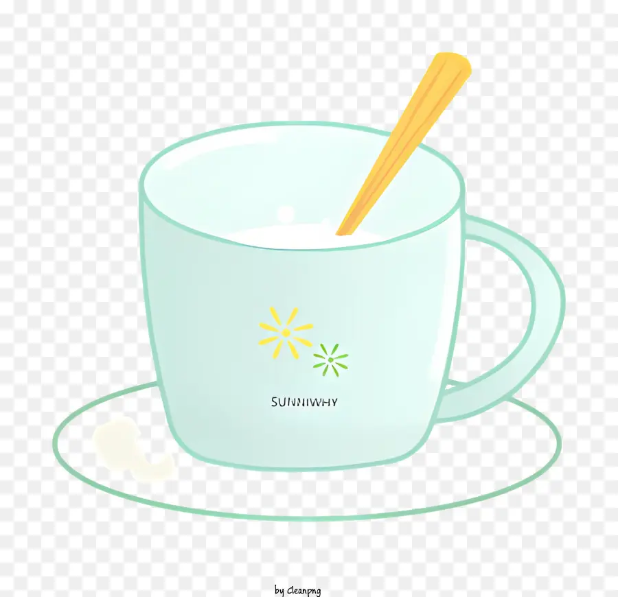 Tasse De Lait，Tasse Avec Cuillère PNG