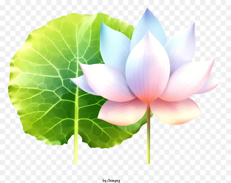 Feuilles，Lotus Bleu PNG