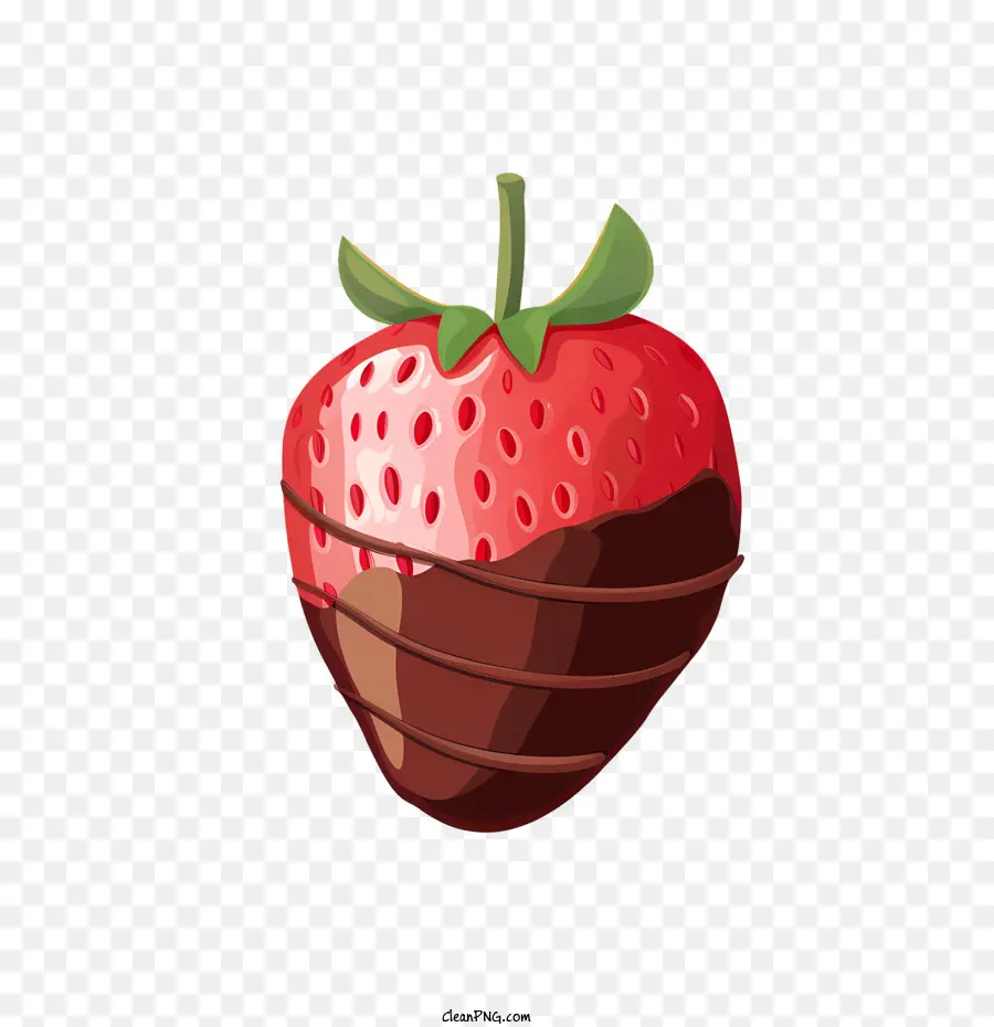 Fraise Au Chocolat，Fraise Enrobée De Chocolat PNG