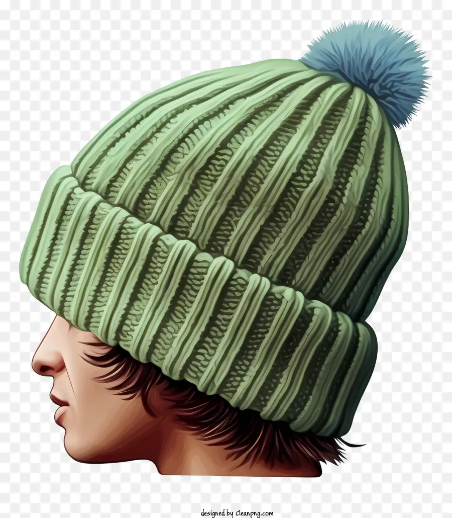 Chapeau De Bonnet Tricoté，Chapeau De Pom Blanc PNG